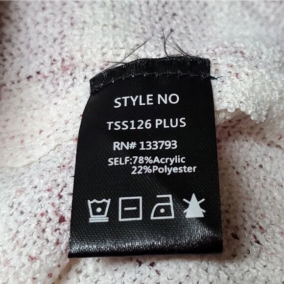 Pol Raspberry Leo Lightweight V-neck Loose Fit Side Slit Knit Sweater - Picture 13 of 13